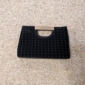 White House Black Market Handbag with Gold Handle